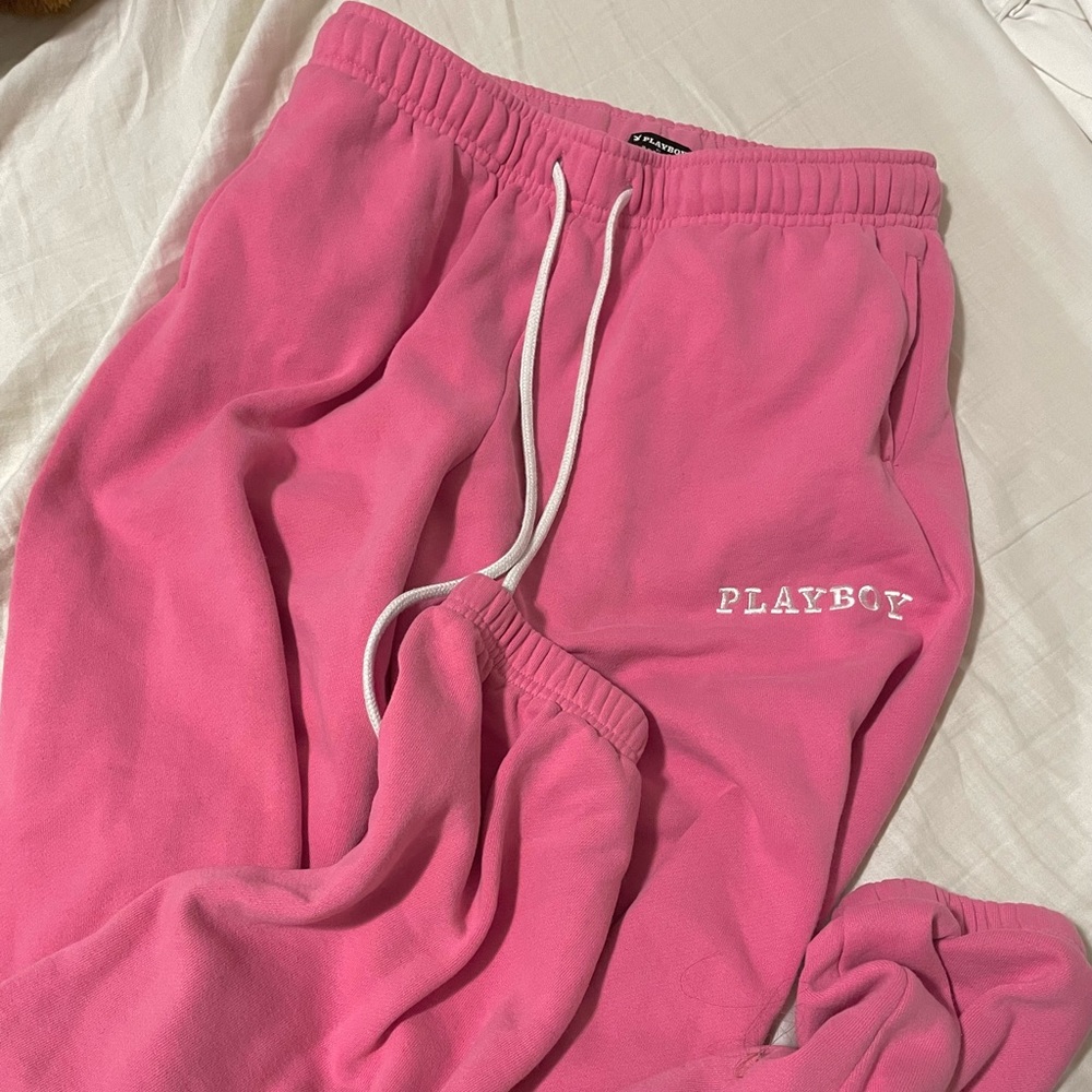pink playboy sweatpants!